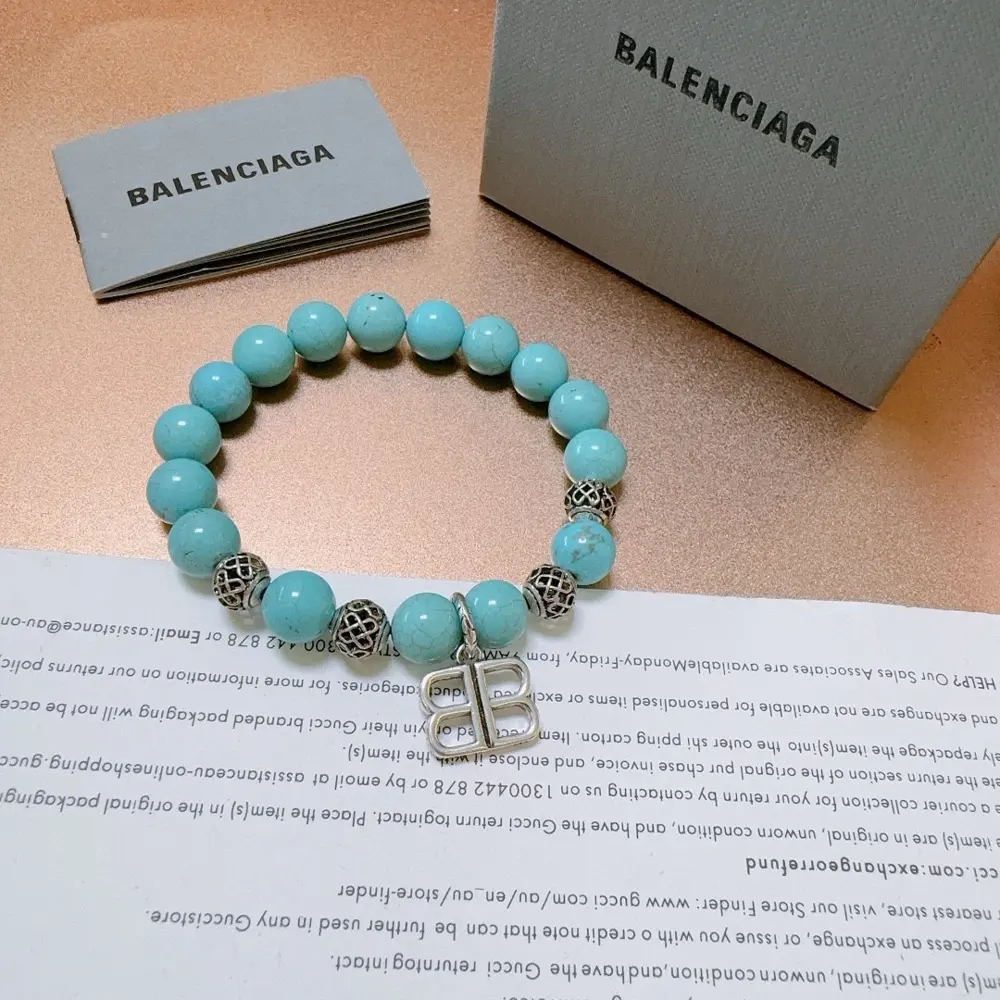 Balenciaga natural turquoise bracelet