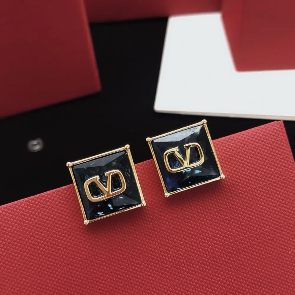 Valentino crystal cube earrings