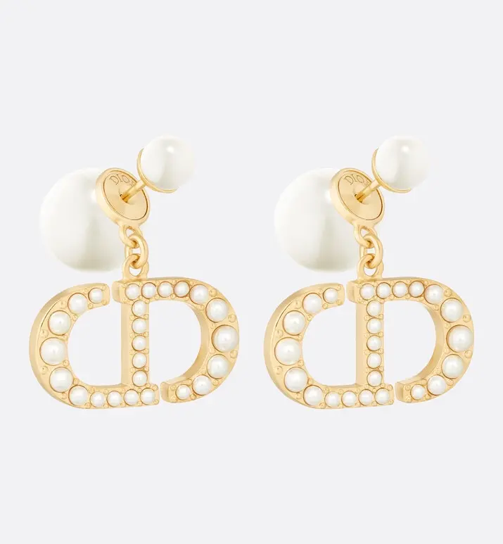 New original goods DIOR CD earrings The same brass material as the counter
