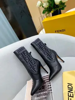 Classic FenDi Martin boots are printed with FF logo on all items