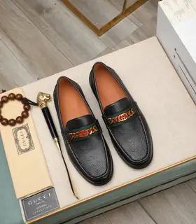 Gucci formal leather shoes Italy imported cowhide + top imported water-dyed cowhide lining