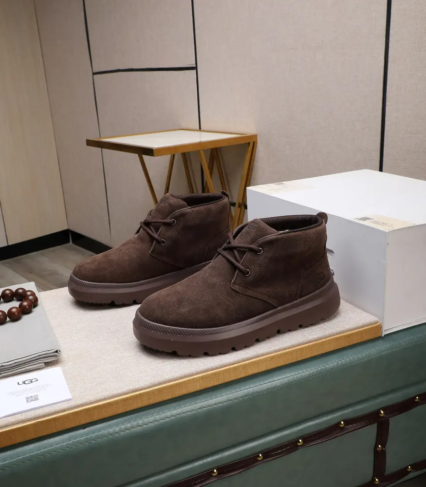 UGG fur and leather warm snow boots