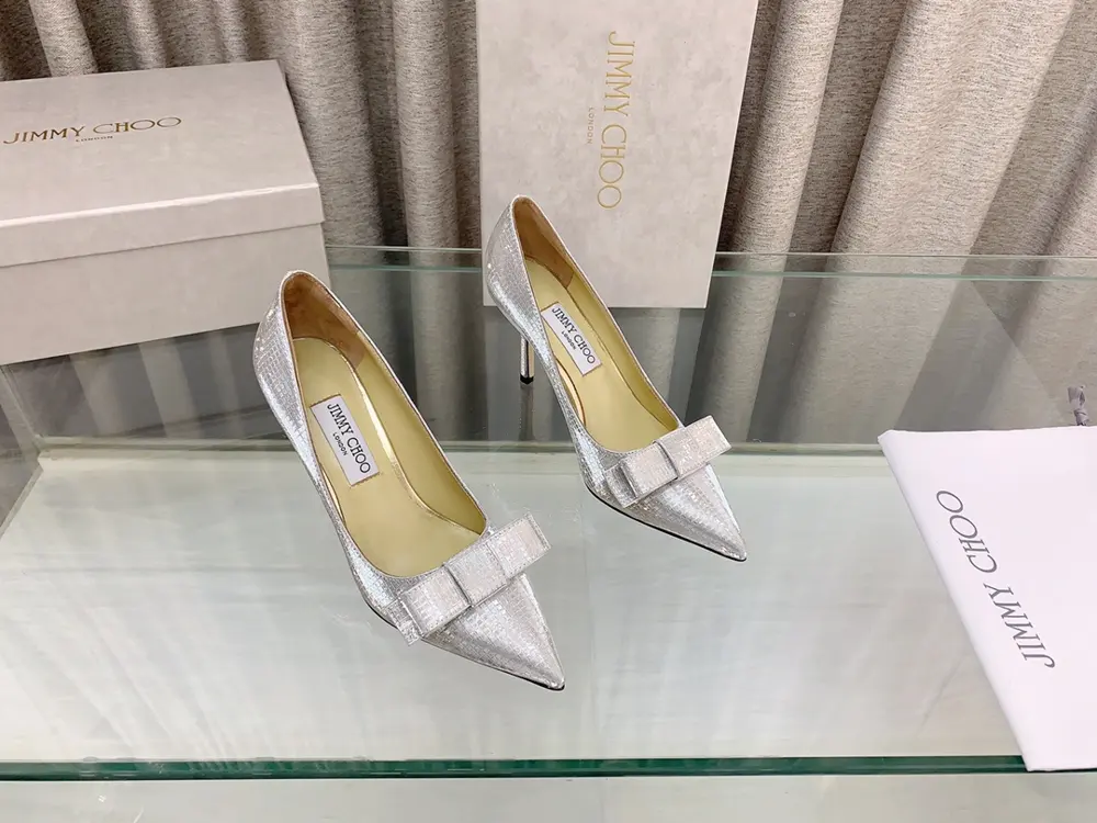 Jimmy Choo Paris window custom high-heeled shoes