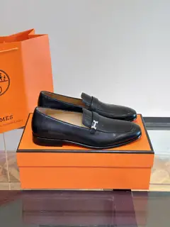 Hermès men’s business leather shoes