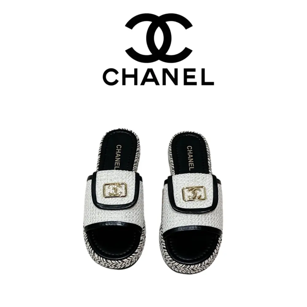 Chanel bread slippers