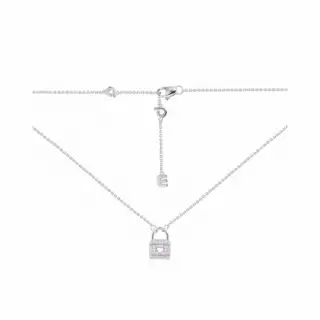 Apm monaco silver love lock pendant necklace
