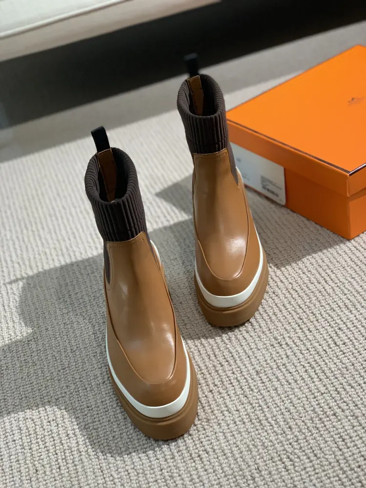 Top version Hermes/Hermès 2020 autumn and winter new short boots