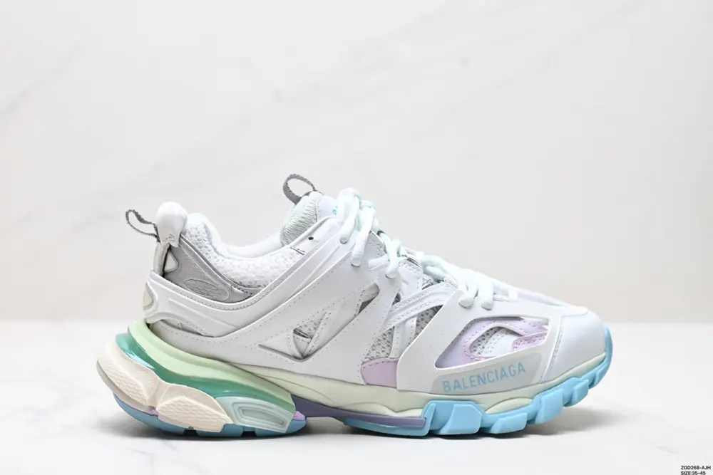 Balenciaga Sneaker Tess s.Gomma MAILLE WHITE/ORANGE 3.0 generation three generations of 542436
