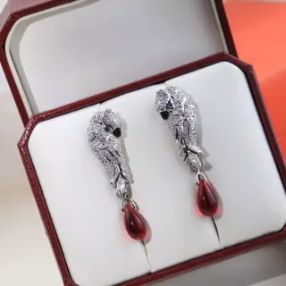Cartier parrot earrings