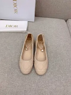 Dior diamond pearl flat shoes