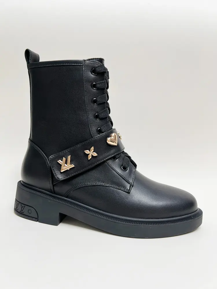 Louis Vuitton mid-calf boots Citizen flat boots with smooth cowhide diamond pattern echoing