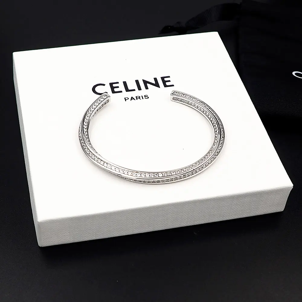Celine C-shaped diamond bracelet