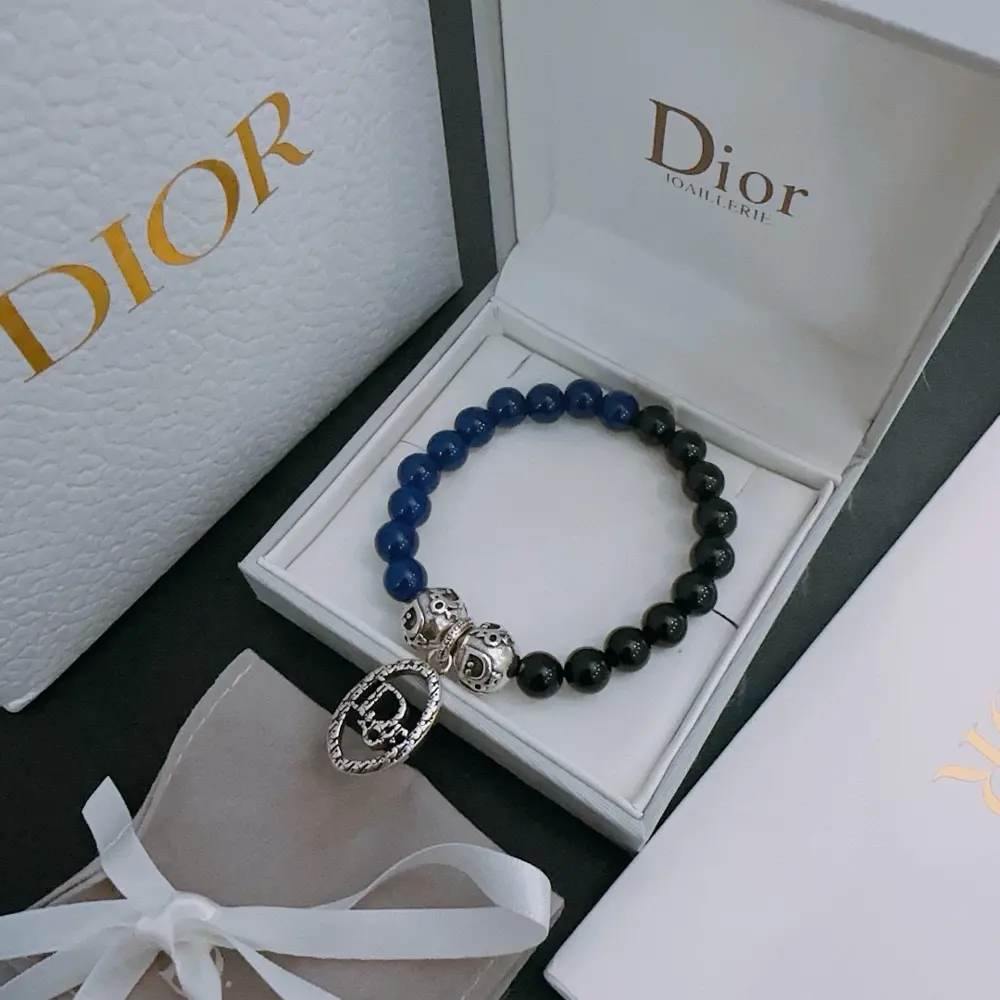 DIOR Multi-element agate Thai silver style bracelet