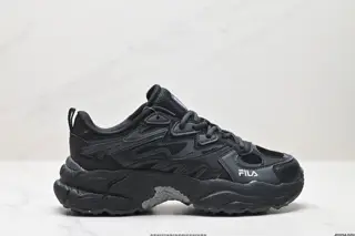 FILA Fella fern shoes FERN sports shoes 2024 autumn new outdoor dad shoes reflective casual F12W431110FBK