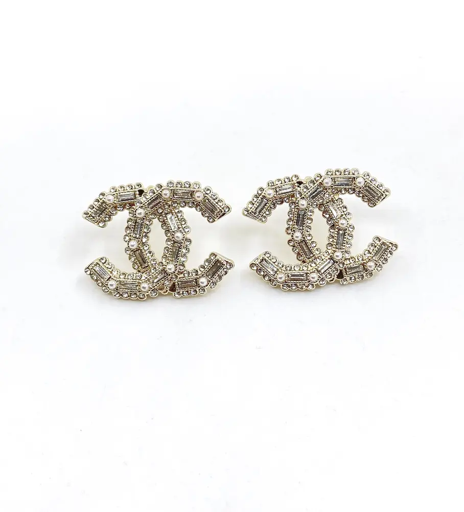 Chanel small square diamond earrings
