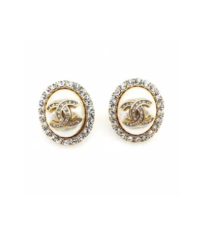 Chanel round pearl earrings