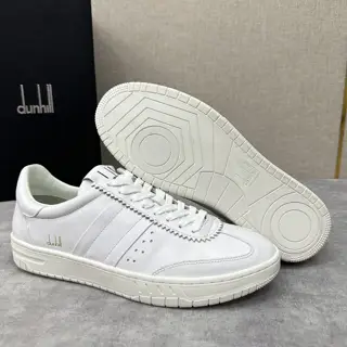Dunhill Men’s White Lace-up Casual Shoes