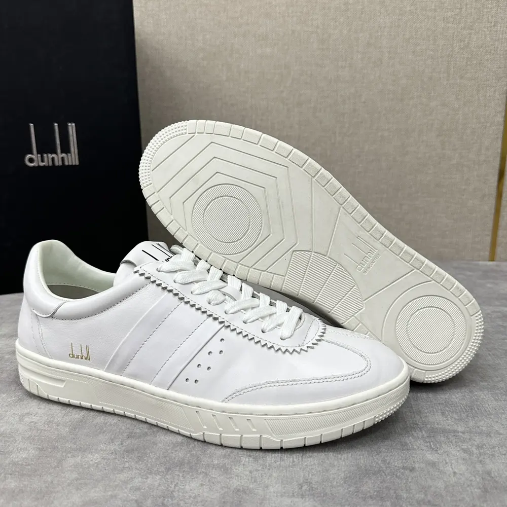 Dunhill Men’s White Lace-up Casual Shoes