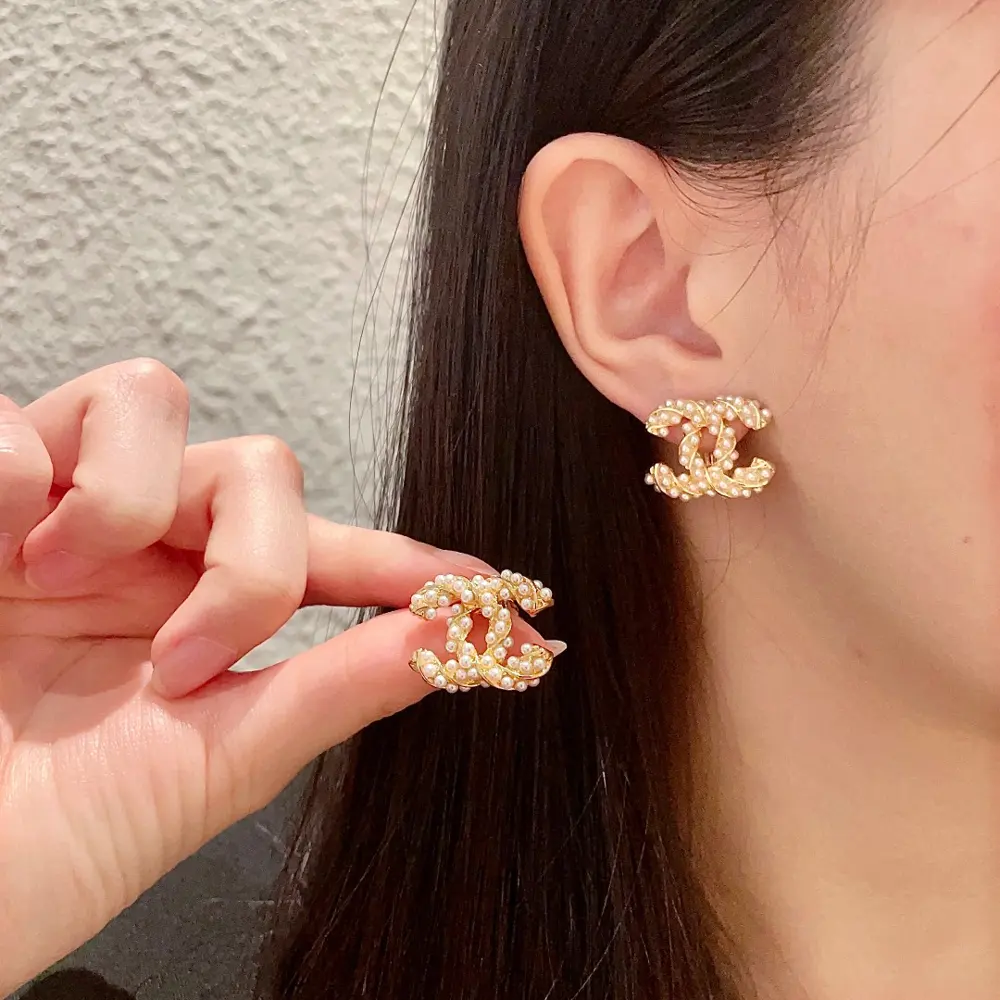 CHANEL style ear clip Earrings