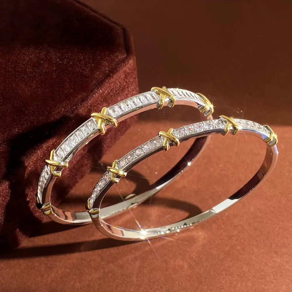Tiffany square zircon model Bracelet