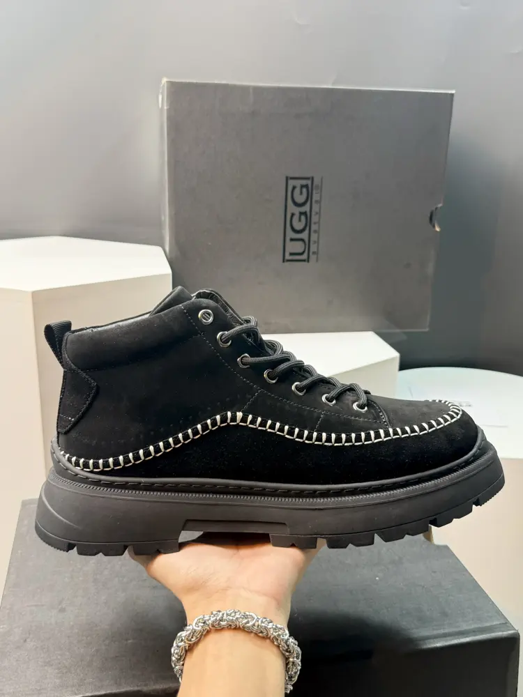 UGG fleece lace-up casual outdoor short boots Trey outdoor style