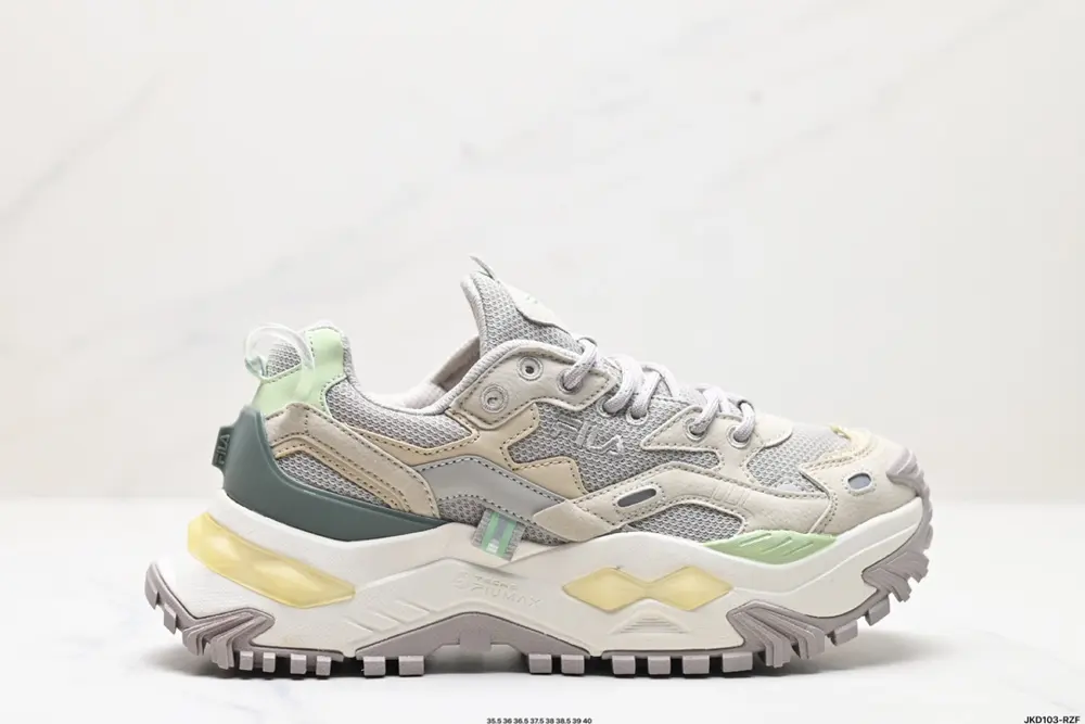 FILA FUSION Fila fashion brand BIANCO fabric synthetic leather hard candy stitching shock T12W135211FMS