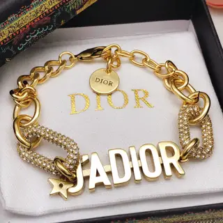 DIOR original new product JADI0R logo necklace with star High-end quality