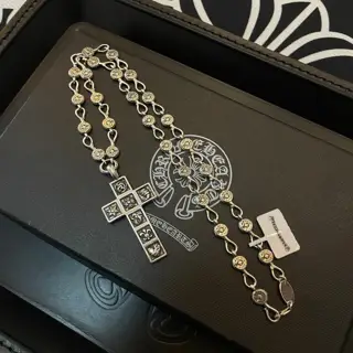 Chrome Hearts Classic Vintage Horseshoe Necklace Cross Pendant