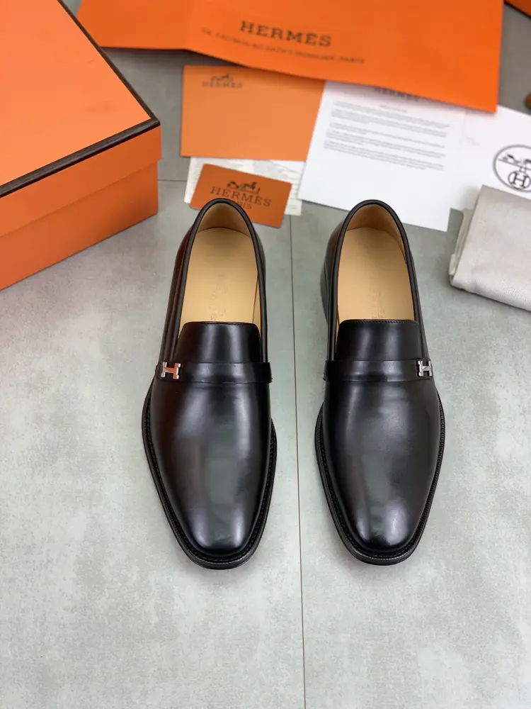 Hermès Formal and Casual Leather Shoes Slip-on Men’s Shoes Series
