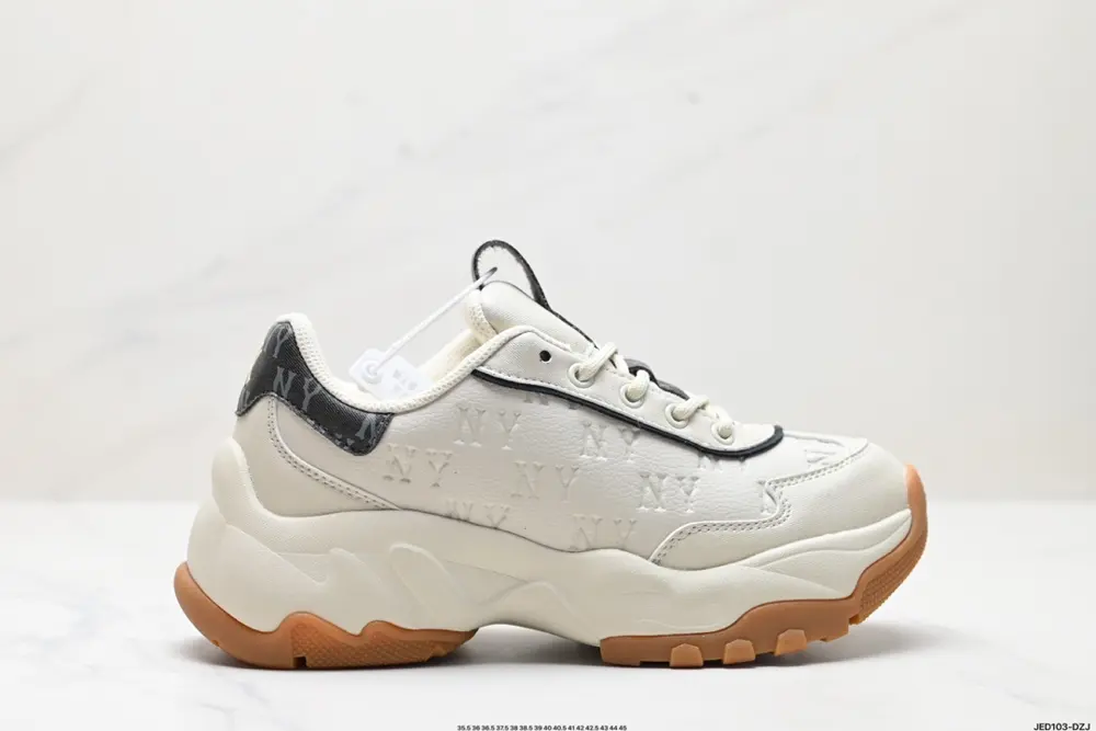 MLB couple style printed old flower fashion retro dad shoes thick-soled senior shoes sports 3ASHBEM4N