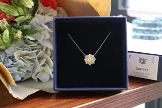 Swarovski Daisy Sunflower Clavicle Necklace