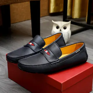 Bally men’s loafers are on sale at the counter