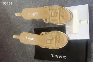 Chanel flip flops CHANEL original transparent crystal heel one-to-one customized