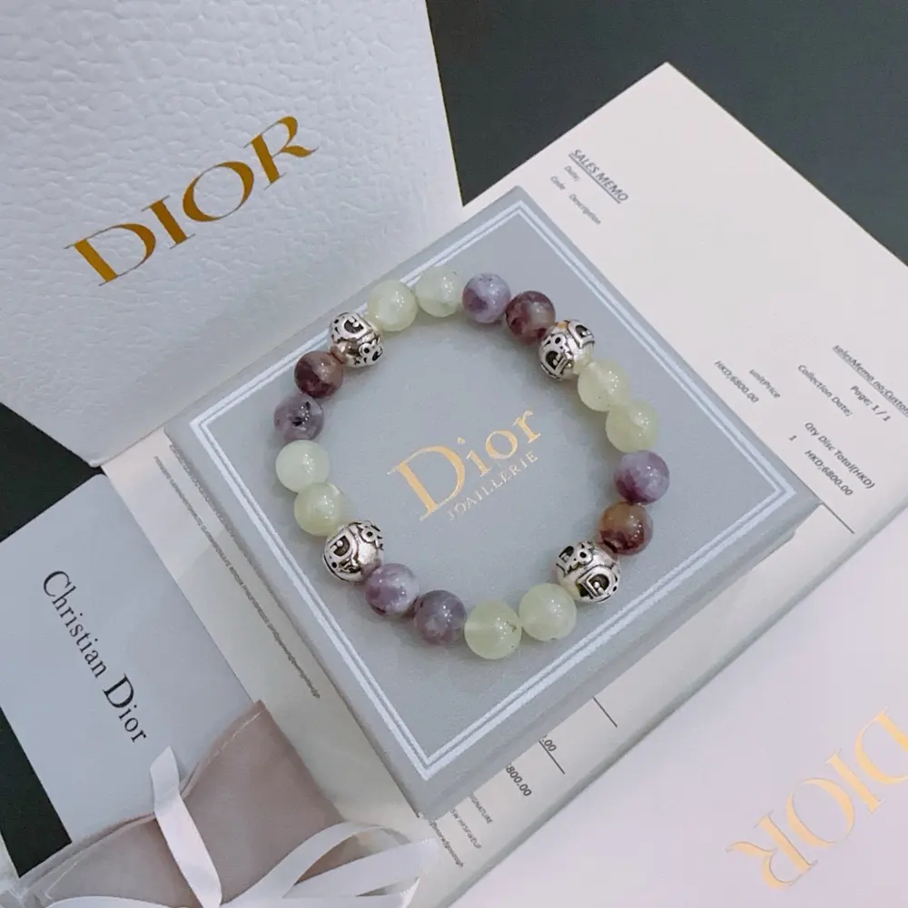 Official version DIOR multi-element agate Thai silver style bracelet