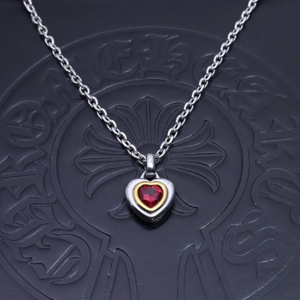 Chrome Hearts Eternal Heart Love Heart Necklace