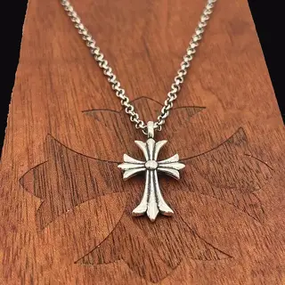 Chrome Hearts Basic Small Cross Pendant Necklace Size: 50-70cm