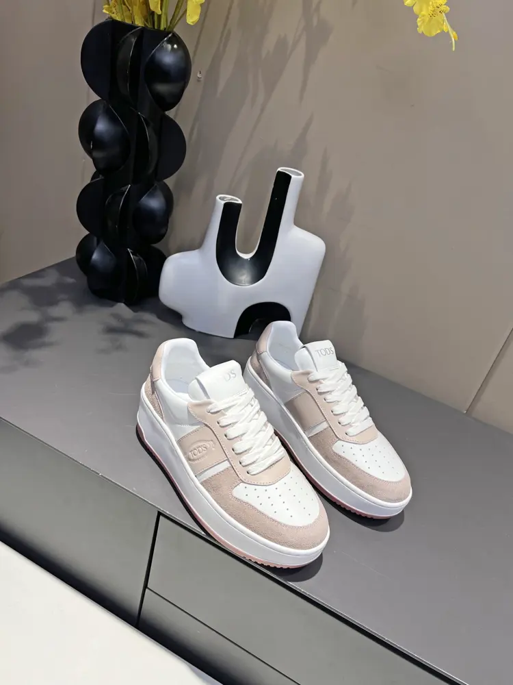 Tods 51K biscuit shoes with toe soles and color matching casual sports shoes