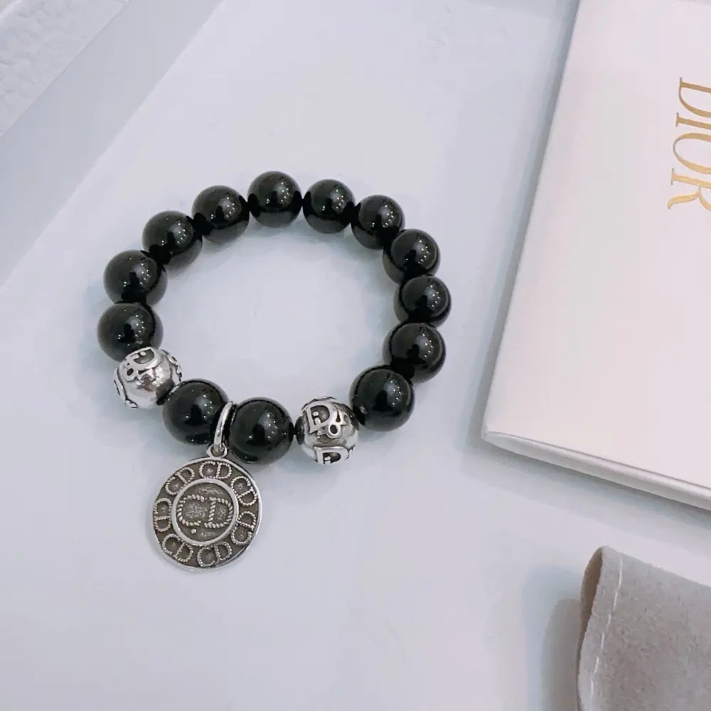 DIOR Multi-element agate Thai silver style bracelet. Same style as G-Dragon. Retro style
