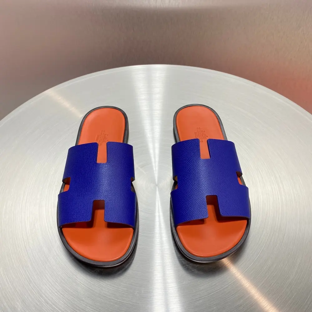 Hermès Classic H Slippers ~ High-end men’s sandals• beach shoes slippers ~ counter