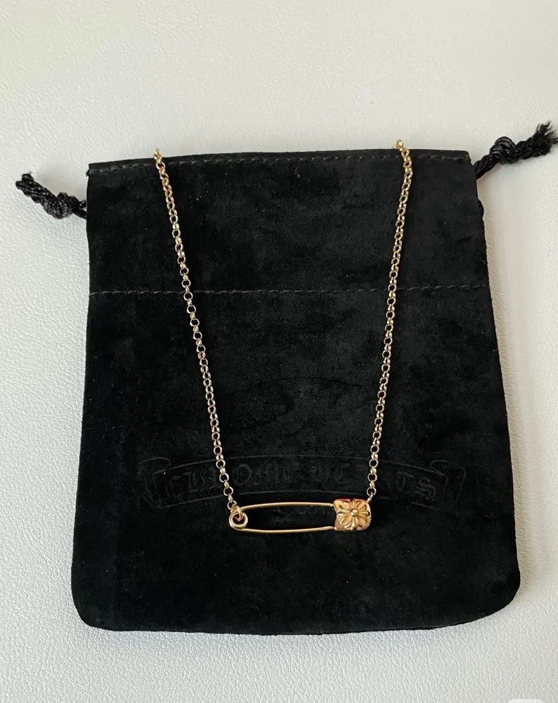 Chrome Hearts gold-tone brooch necklace