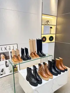 Celine 2023 Arc de Triomphe patchwork thick-soled knitted wool tube women’s slim boots