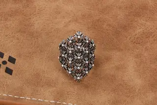 Chrome Hearts Honeycomb Cross Open Ring