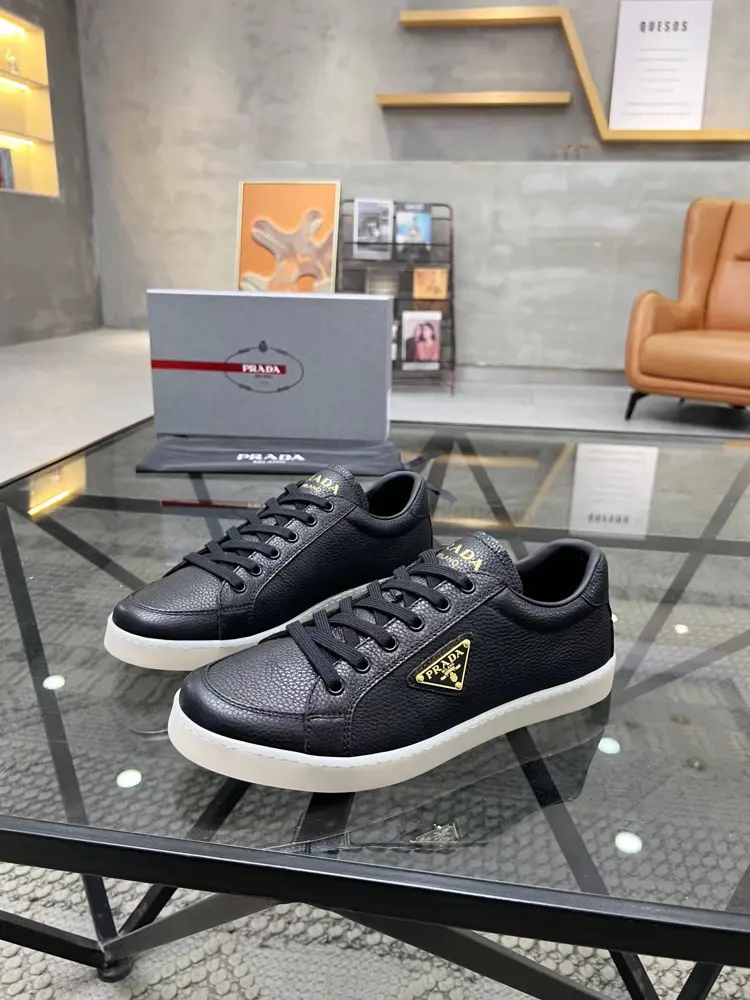 Prada men’s leather sneakers