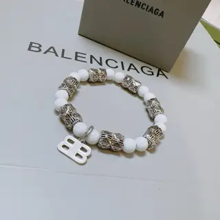Balenciaga natural white giant clam bracelet