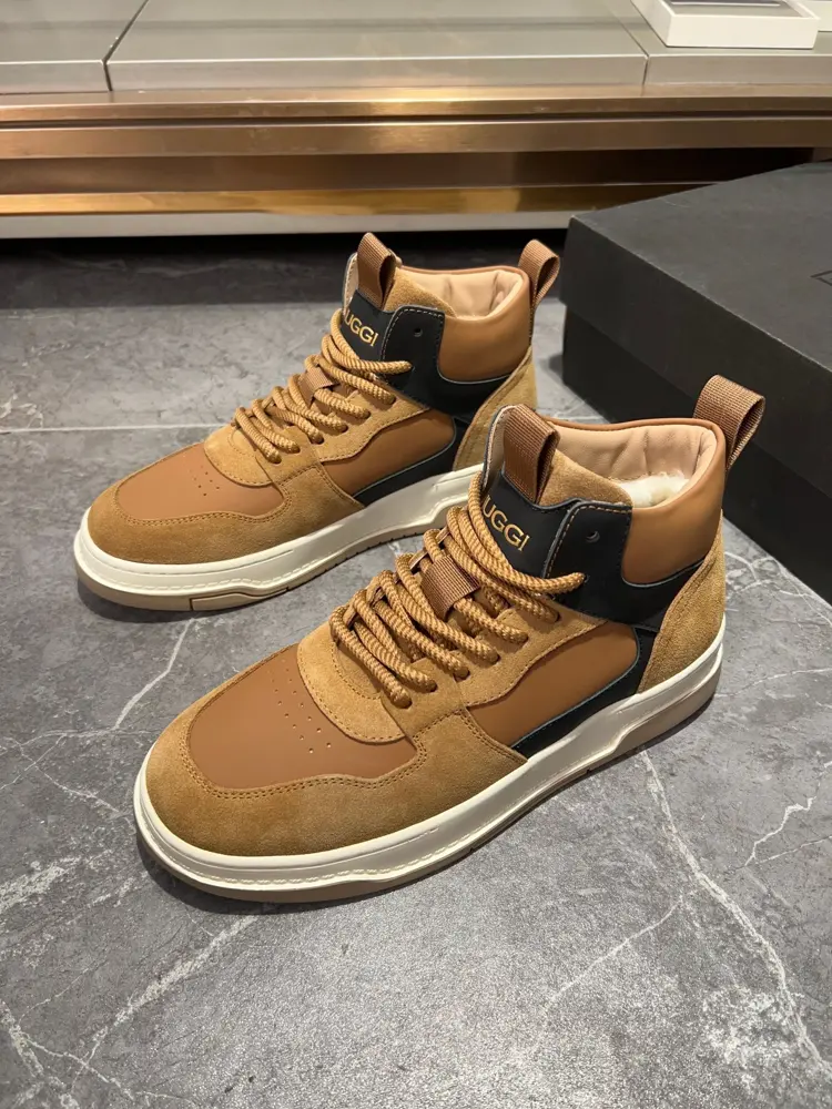 UGG men’s new mid-top fashionable casual wool shoes