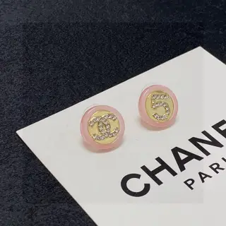 Chanel Double C 5 with light pink earrings