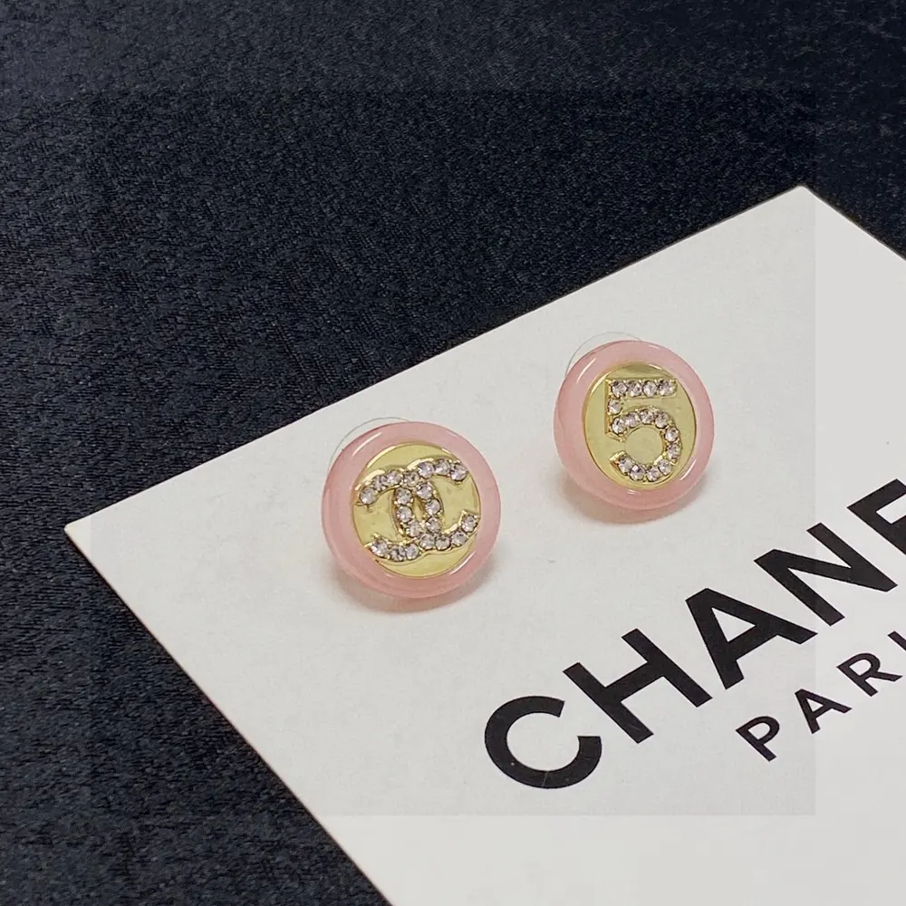 Chanel Double C 5 with light pink earrings