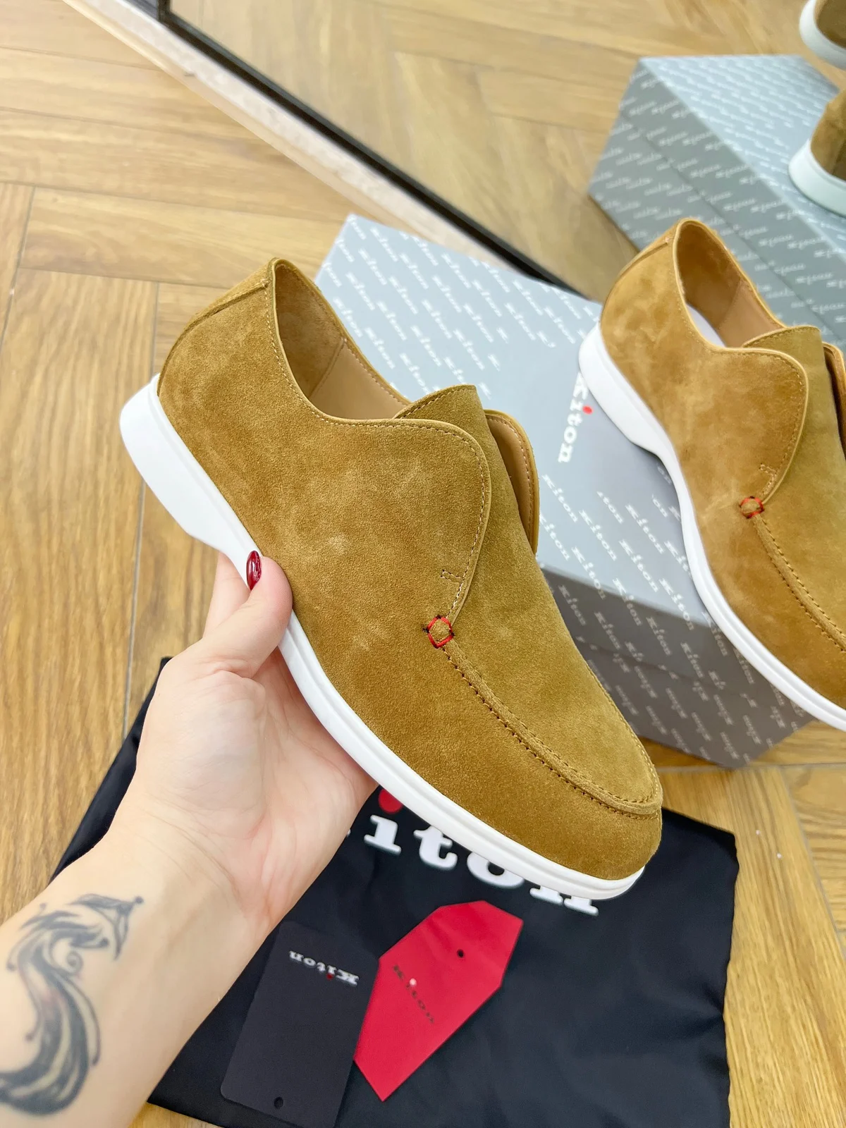 Kiton casual slip-on shoes