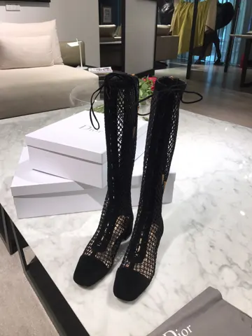 Dior D-HIDE sexy mesh high boots