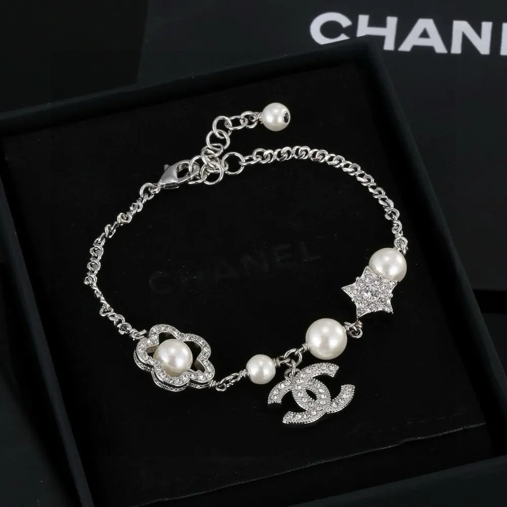 Chanel Star Pearl Camellia Bracelet